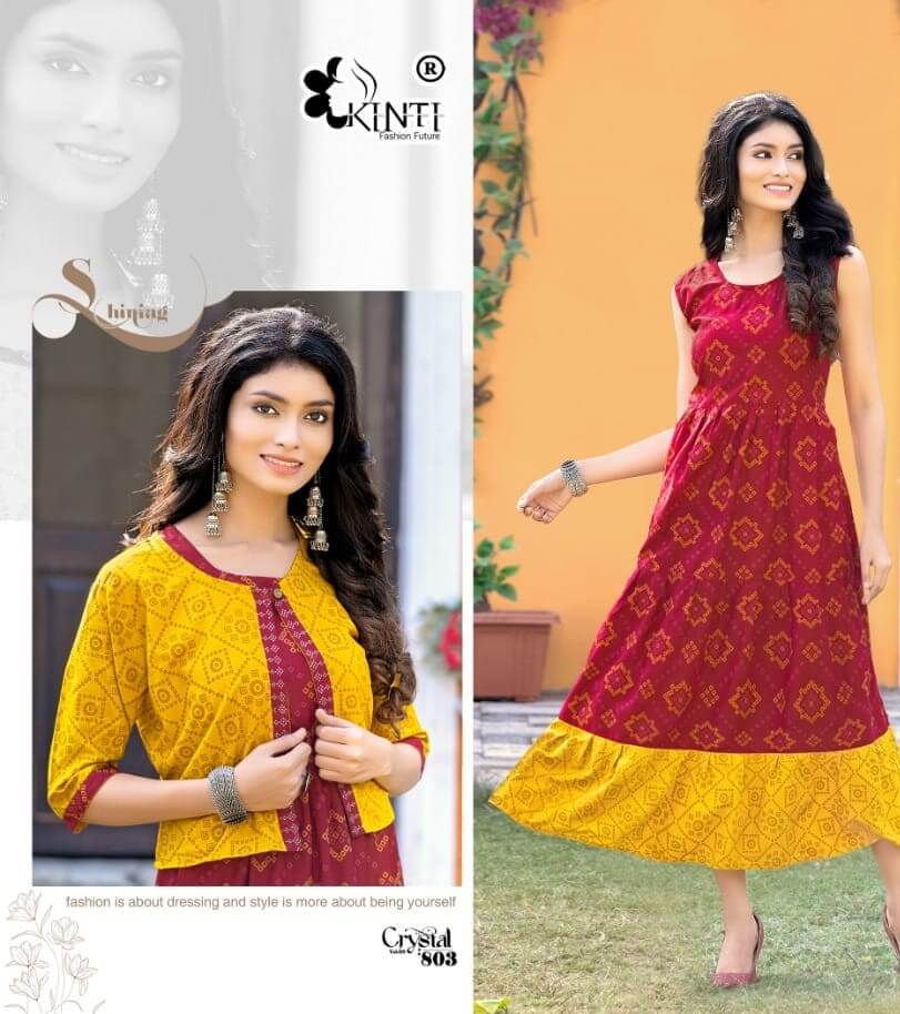 Kinti Crystal vol 8 Kurti with Koti Catalog at Wholesale, Buy Kinti Crystal vol 8 Kurti with Koti Full Catalog at Wholesale Rate Online From Vadodara, Gujarat