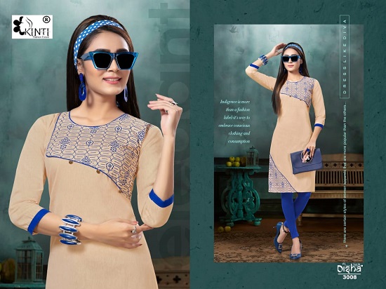 Handloom Cotton Kurtis wholesale catalogue Disha vol 30 by Brand Kinti. Kinti presents low price range handloom cotton print ladies kurtis catalogue Disha vol 30 for business.