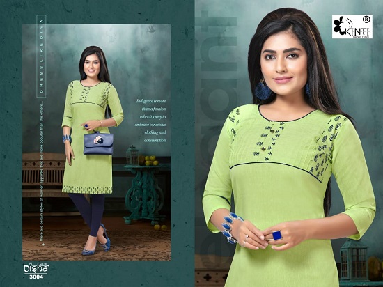 Handloom Cotton Kurtis wholesale catalogue Disha vol 30 by Brand Kinti. Kinti presents low price range handloom cotton print ladies kurtis catalogue Disha vol 30 for business.