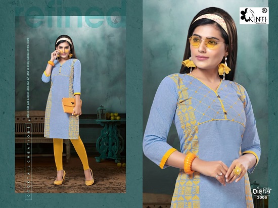 Handloom Cotton Kurtis wholesale catalogue Disha vol 30 by Brand Kinti. Kinti presents low price range handloom cotton print ladies kurtis catalogue Disha vol 30 for business.