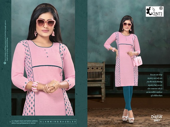 Handloom Cotton Kurtis wholesale catalogue Disha vol 30 by Brand Kinti. Kinti presents low price range handloom cotton print ladies kurtis catalogue Disha vol 30 for business.