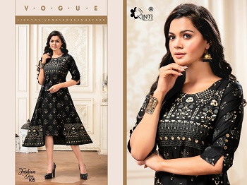 Fashion Diva Wholesale Kurtis Catalogue by Kinti, Ten Designs Wholesale bunch of Double Layer Kurtis Fashion Diva by Kinti Brand 