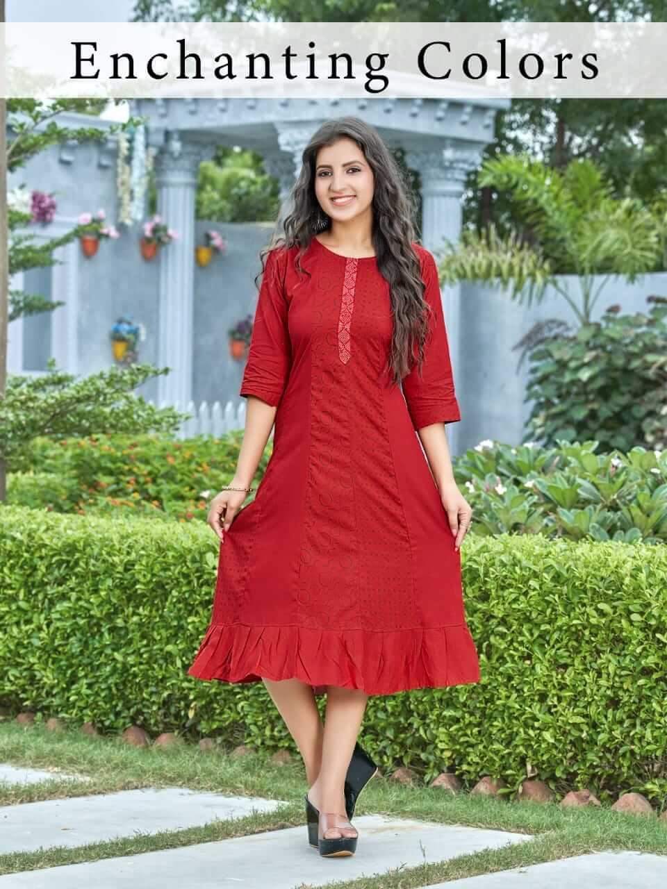 Buy Kinti Printed One Piece Style Kurtis Catalog At Wholesale Rate Online From Aarvee Creation India 