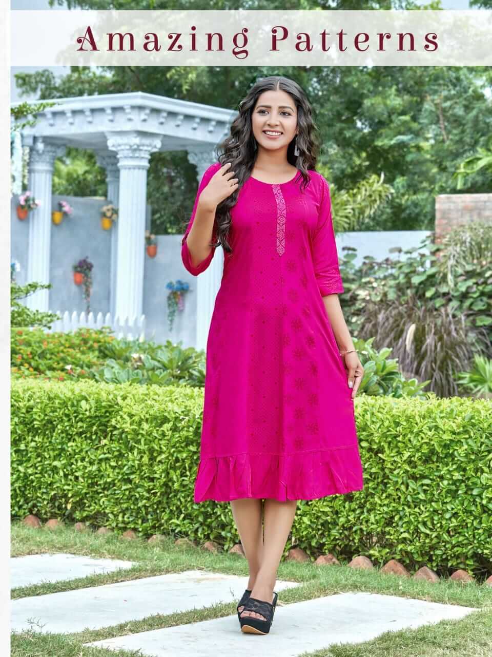 Buy Kinti Printed One Piece Style Kurtis Catalog At Wholesale Rate Online From Aarvee Creation India 