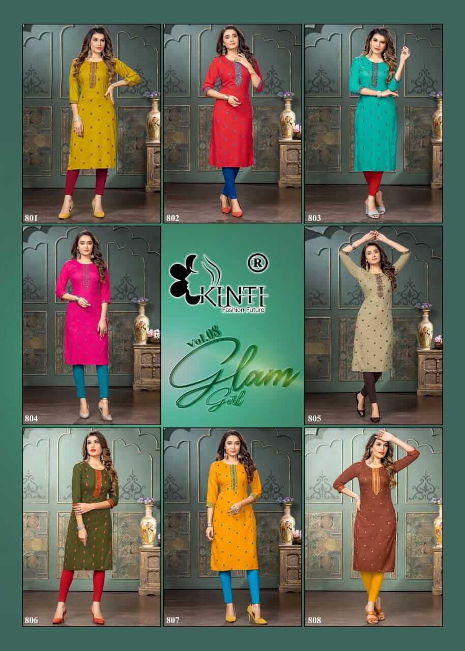 Kinti Glam Girl Vol 8 Rayon Embroidery Work Kurti Catalog in Wholesale, Buy Kinti Glam Girl Vol 8 Rayon Embroidery Work Kurti Full Catalog in Wholesale Price Online From Vadodara, Gujarat