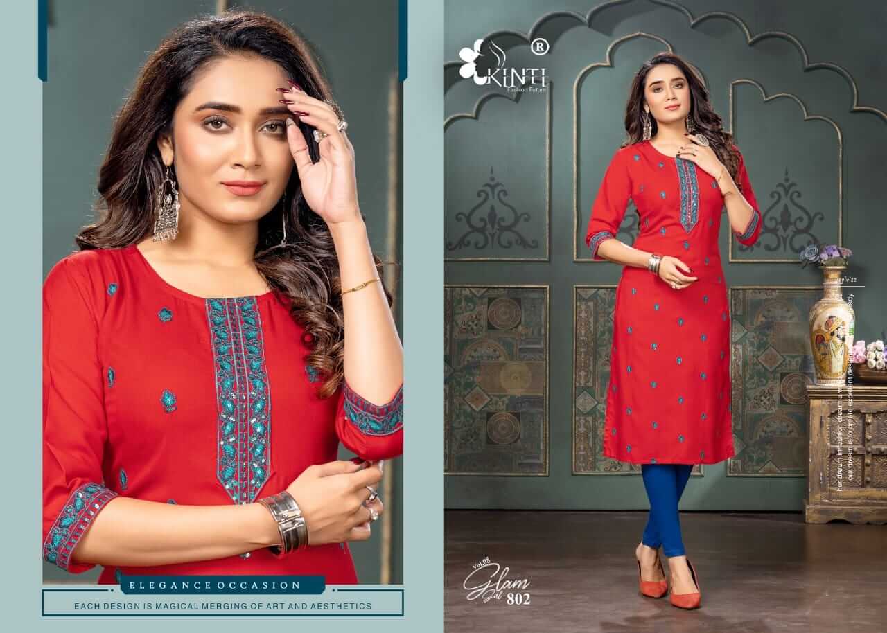 Kinti Glam Girl Vol 8 Rayon Embroidery Work Kurti Catalog in Wholesale, Buy Kinti Glam Girl Vol 8 Rayon Embroidery Work Kurti Full Catalog in Wholesale Price Online From Vadodara, Gujarat