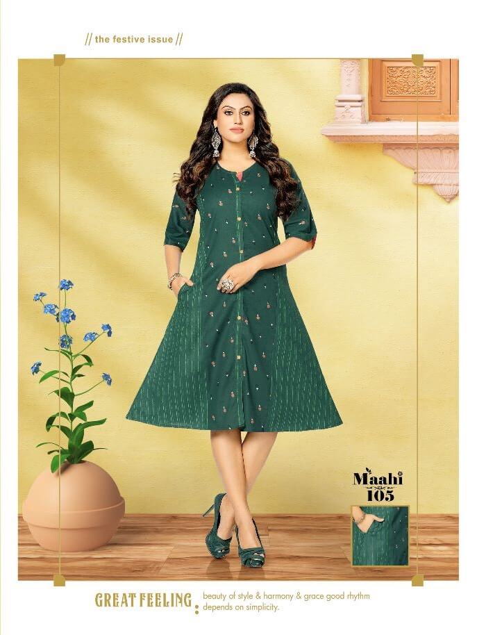 Kinti Maahi Princess Cut Kurtis Wholesale Catalog, Buy Kinti Maahi Princess Cut Kurtis Full Catalog at Wholesale Price From Aarvee Creation, Vadodara, Surat