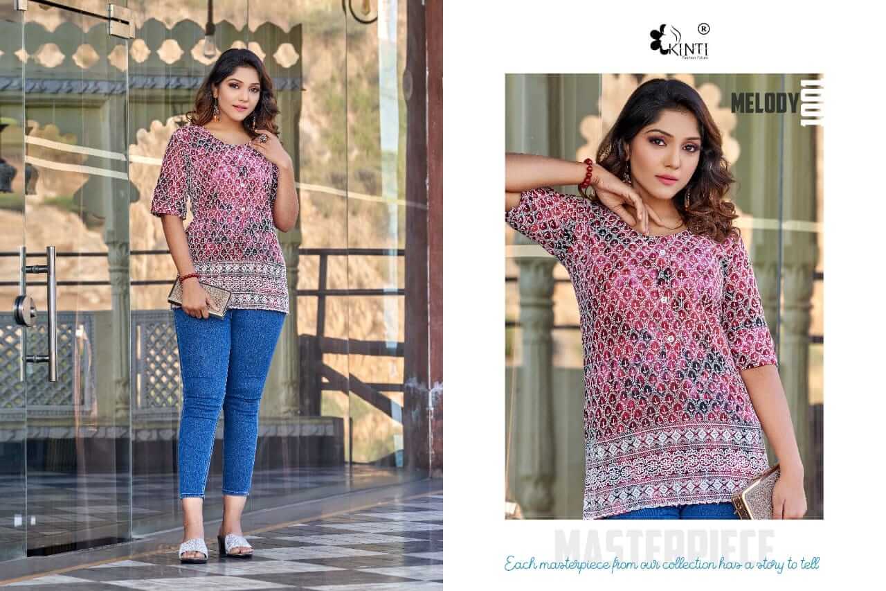 Kinti Melody Lucknowi Work Tops Catalog in Wholesale, Buy Kinti Melody Lucknowi Work Tops Full Catalog in Wholesale Price Online From Vadodara