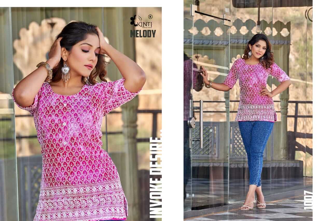 Kinti Melody Lucknowi Work Tops Catalog in Wholesale, Buy Kinti Melody Lucknowi Work Tops Full Catalog in Wholesale Price Online From Vadodara