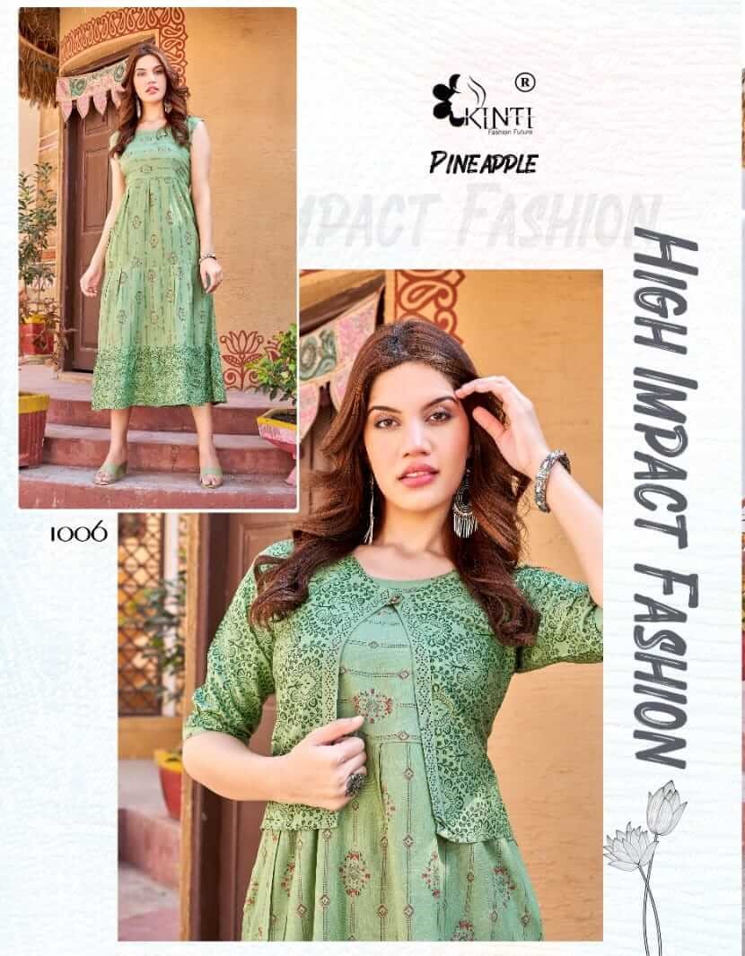 Kinti Pineapple Kurti with Jacket Catalog in Wholesale, Buy Kinti Pineapple Kurti with Jacket Full Catalog in Wholesale Rate Online From Aarvee Creation