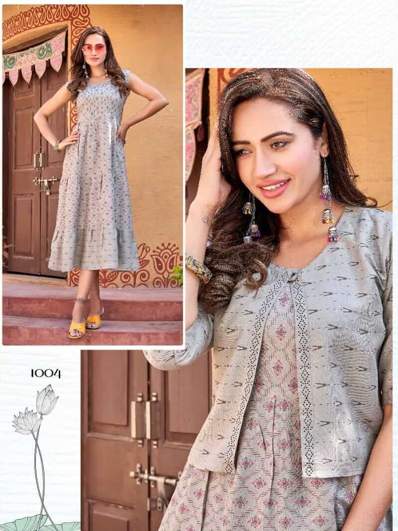 Kinti Pineapple Kurti with Jacket Catalog in Wholesale, Buy Kinti Pineapple Kurti with Jacket Full Catalog in Wholesale Rate Online From Aarvee Creation