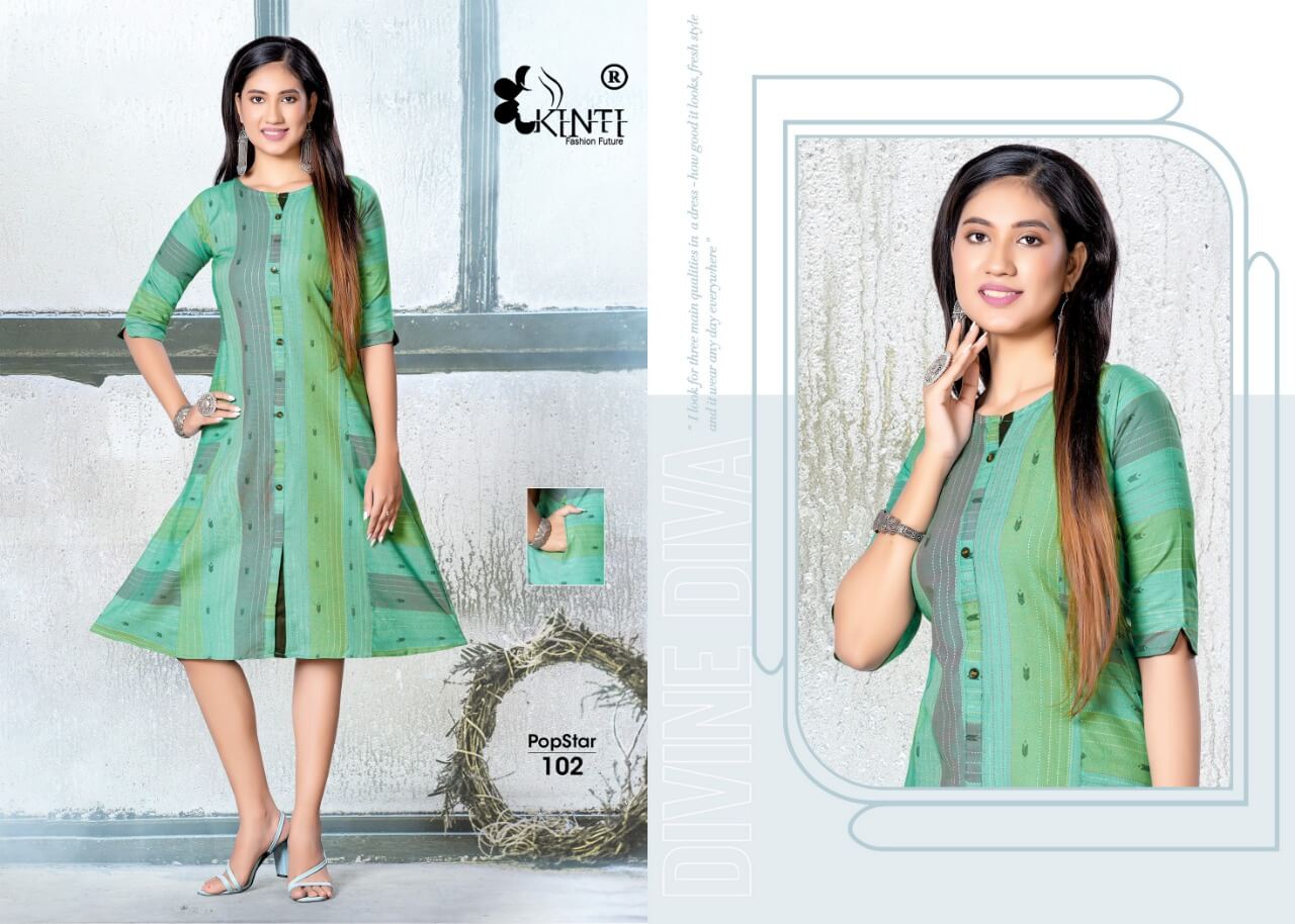 Kinti Popstar Wholesale Kurtis Catalog, Purchase Full Catalog of Kinti Popstar Catalog in Wholesale Price