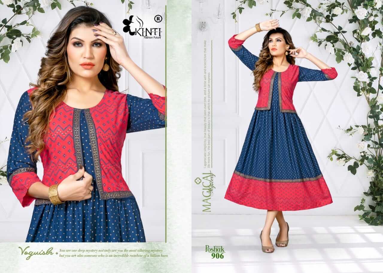 kinti poshak vol 9 kali kurti with attached jacket catalog | Aarvee ...