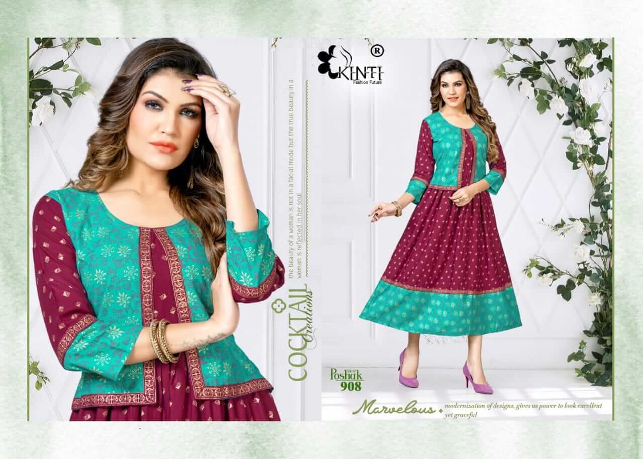 Kinti Poshak vol 9 Kali Kurti with Attached Jacket Catalog, Buy Kinti Poshak vol 9 Kali Kurti with Attached Jacket Full Catalog at Wholesale Rate Online