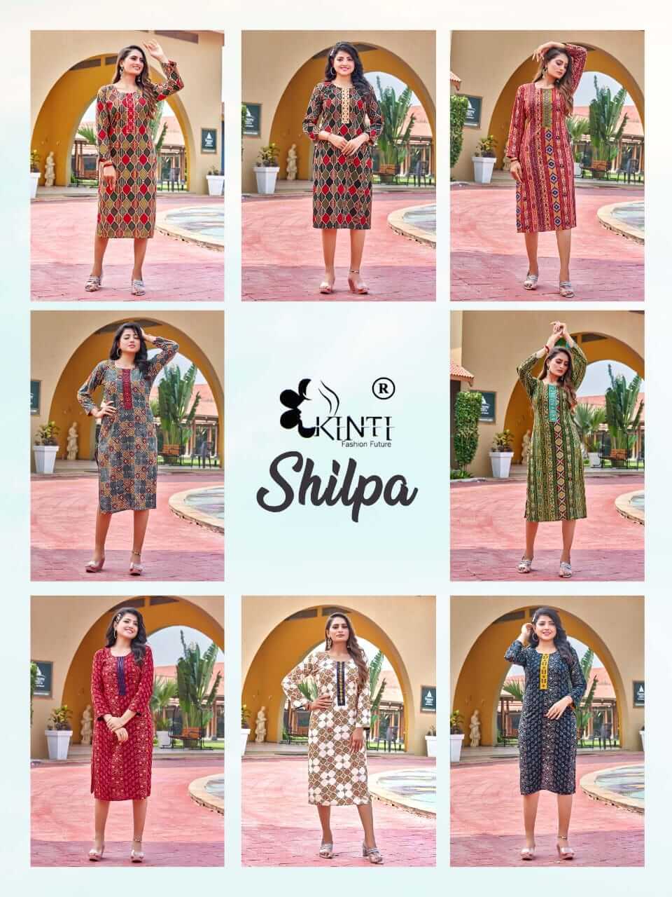 Kinti Shilpa Rayon Printed Kurtis Catalog, Buy Kinti Shilpa Rayon Printed Kurtis Full Catalog at Wholesale Rate Online