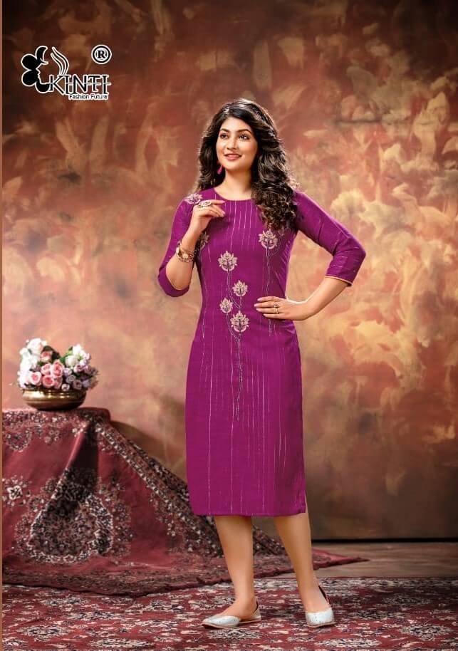 Buy Kinti Silver Line Straight Cut Kurtis With Embroidery At Wholesale Rate From Aarvee Creation India