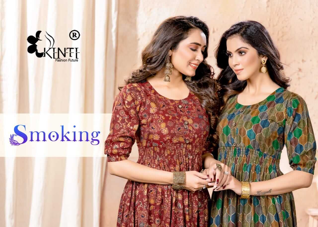 Kinti Smoking Rayon A Line Kurtis Catalog