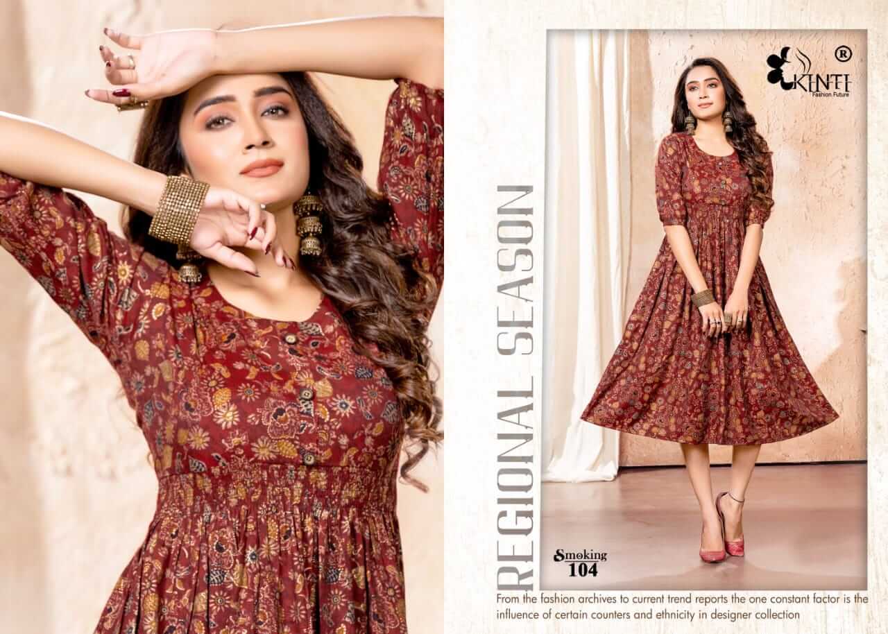 Kinti Smoking Rayon A Line Kurtis Catalog, Buy Kinti Smoking Rayon A Line Kurtis Full Catalog at Wholesale Rate Online