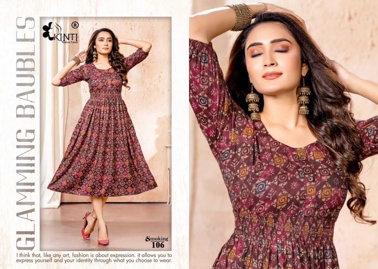 Kinti Smoking Rayon A Line Kurtis Catalog, Buy Kinti Smoking Rayon A Line Kurtis Full Catalog at Wholesale Rate Online