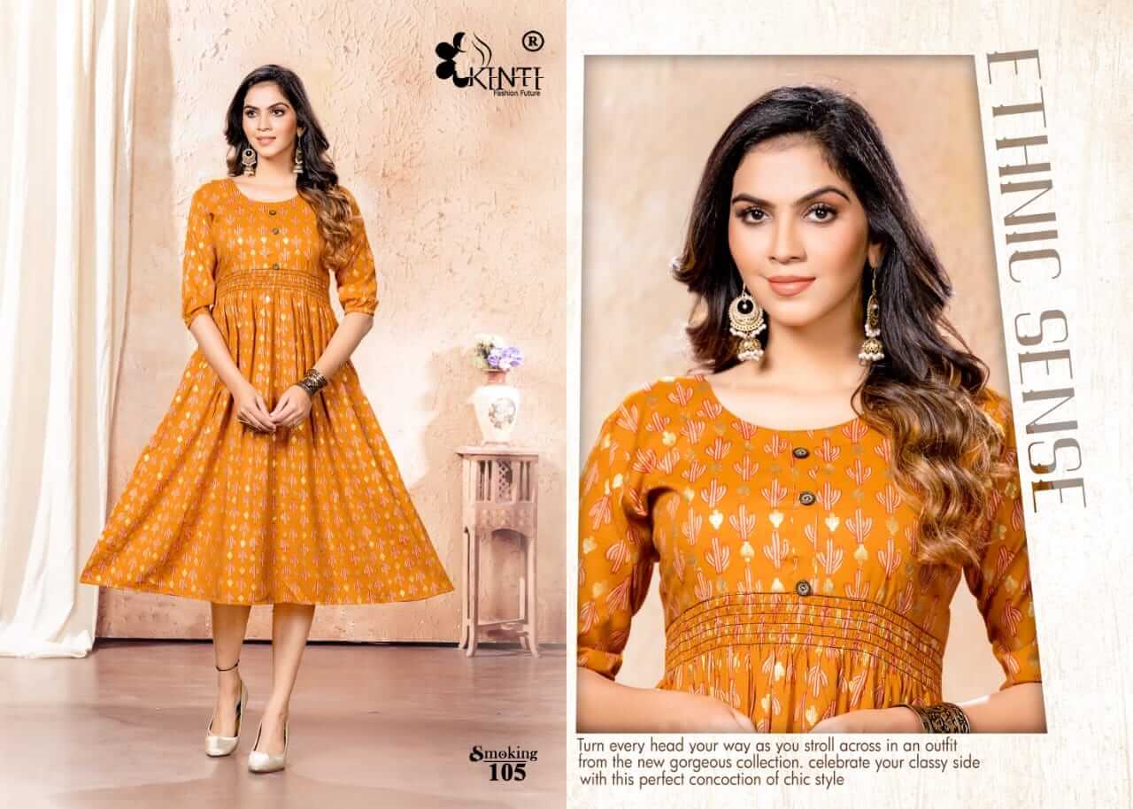 Kinti Smoking Rayon A Line Kurtis Catalog, Buy Kinti Smoking Rayon A Line Kurtis Full Catalog at Wholesale Rate Online