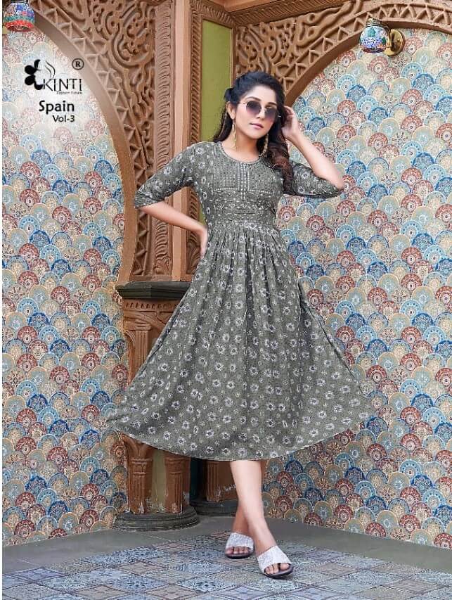 Kinti Spain vol 3 Heavy Rayon Slub Print Kurtis Catalog in Wholesale, Buy Kinti Spain vol 3 Heavy Rayon Slub Print Kurtis Full Catalog in Wholesale Price Online From Aarvee Creation, Vadodara