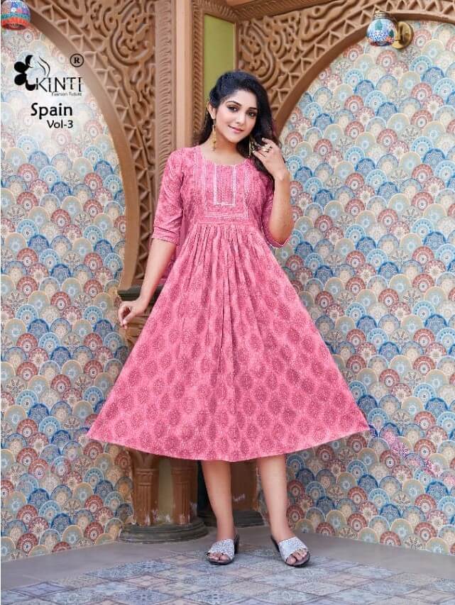 Kinti Spain vol 3 Heavy Rayon Slub Print Kurtis Catalog in Wholesale, Buy Kinti Spain vol 3 Heavy Rayon Slub Print Kurtis Full Catalog in Wholesale Price Online From Aarvee Creation, Vadodara