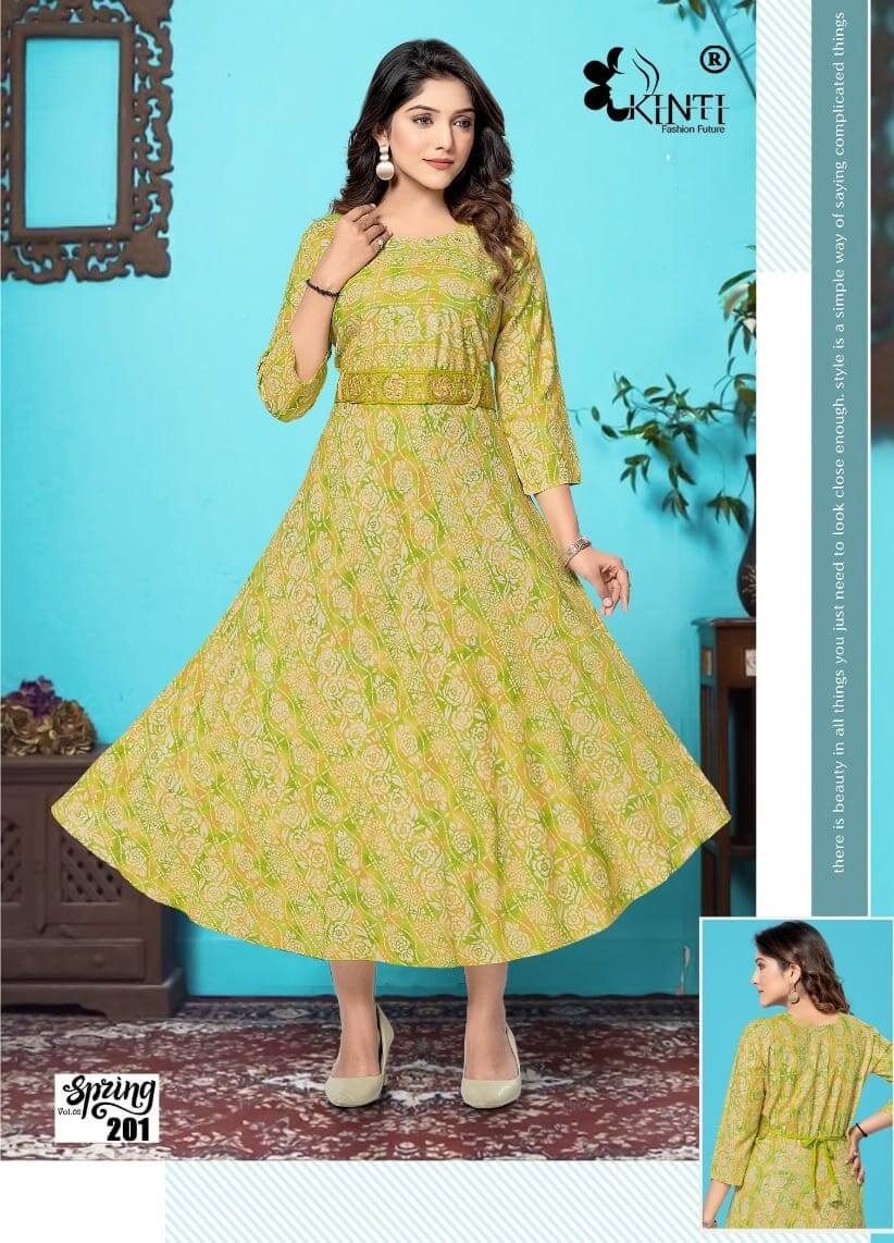 Kinti Spring vol 2 Umbrella Cut Kurtis Catalog in Wholesale Price, Buy Kinti Spring vol 2 Umbrella Cut Kurtis Full Catalog in Wholesale Price online From Aarvee Creation