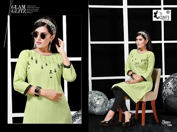 Kinti Presents Cotton Handloom Strips Embroidered Streight Kurtis Wholesale 10 Pieces Catalogue.4xl and 5xl also available
