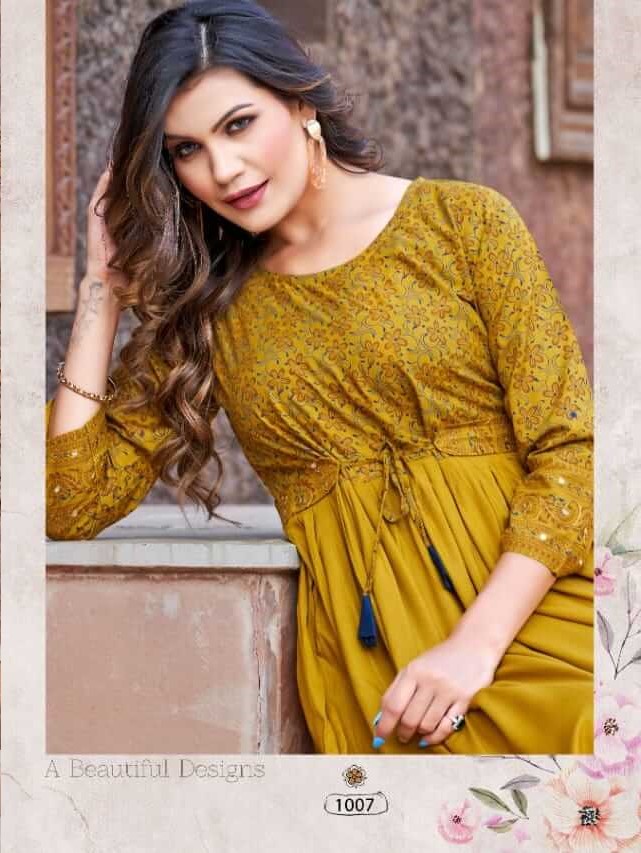 Kinti Tanisha vol 1 A Line Kurtis Catalog at Wholesale Rate, Buy Kinti Tanisha vol 1 A Line Kurtis Full Catalog at Wholesale Rate Online From Aarvee Creation, Vadodara