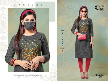 Kinti Trendz Kurtis Wholesale Catalogue. Trendz Handloom Cotton Fancy Embroidery Work Kurtis Wholesale Collections. Buy Cotton Embroidered Work Kurtis in Bulk rate for Wholesale