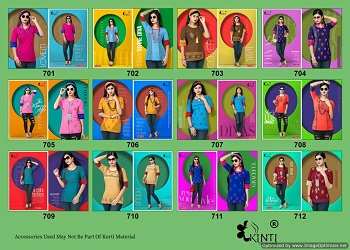 Kinti Tunic Vol 7 Short Top Wholesale Catalogue.Order Ladies Short Top in Wholesale Rate.Tunic Vol 7 by Kinti Western Top Wholesale Manufacturer