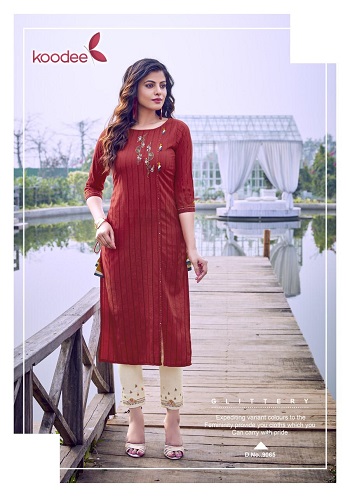 Mahi Vol 3 Kurti With Pant Catalog in Wholesale, Purchase Womens Wear Kurtis tops with pants bottom Mahi Vol 3 by Koodee Manufacturer, Order Ladies Kurti With Bottom Set Mahi Volume 3 at Bulk And best rate