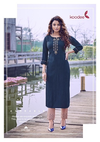 Mahi Vol 3 Kurti With Pant Catalog in Wholesale, Purchase Womens Wear Kurtis tops with pants bottom Mahi Vol 3 by Koodee Manufacturer, Order Ladies Kurti With Bottom Set Mahi Volume 3 at Bulk And best rate