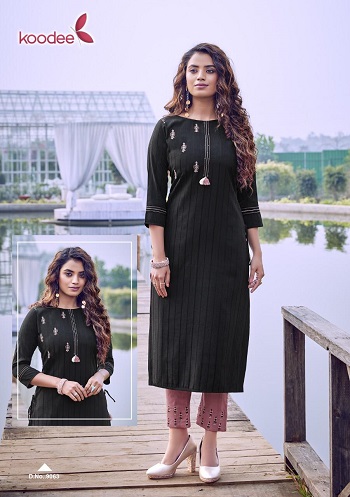 Mahi Vol 3 Kurti With Pant Catalog in Wholesale, Purchase Womens Wear Kurtis tops with pants bottom Mahi Vol 3 by Koodee Manufacturer, Order Ladies Kurti With Bottom Set Mahi Volume 3 at Bulk And best rate