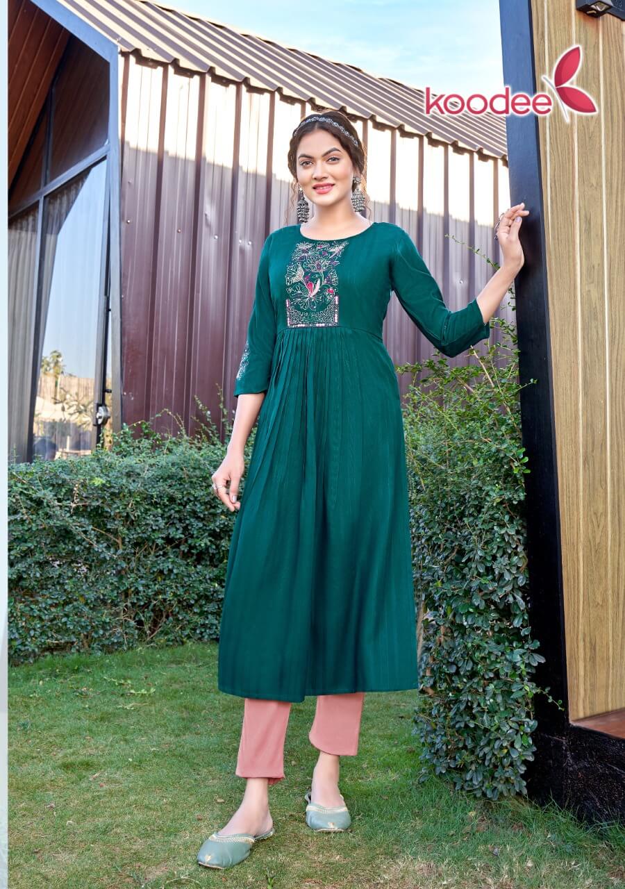 Koodee Morni vol 1 Naira Cut Kurtis Wholesale Catalog, Buy Koodee Morni vol 1 Naira Cut Latest Fashion Kurtis Full Catalog in Wholesale Price From Aarvee Creation