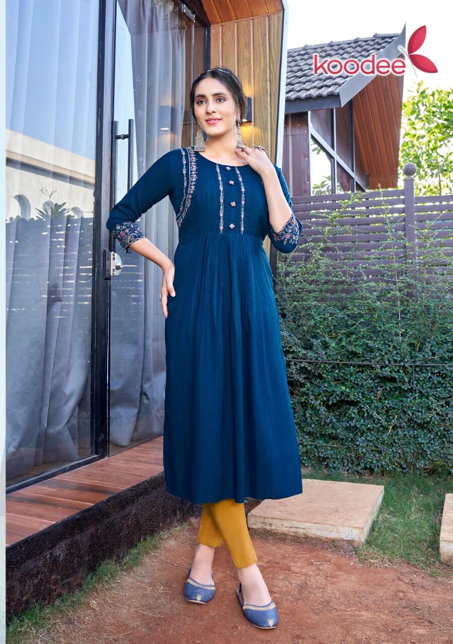 Koodee Morni vol 1 Naira Cut Kurtis Wholesale Catalog, Buy Koodee Morni vol 1 Naira Cut Latest Fashion Kurtis Full Catalog in Wholesale Price From Aarvee Creation