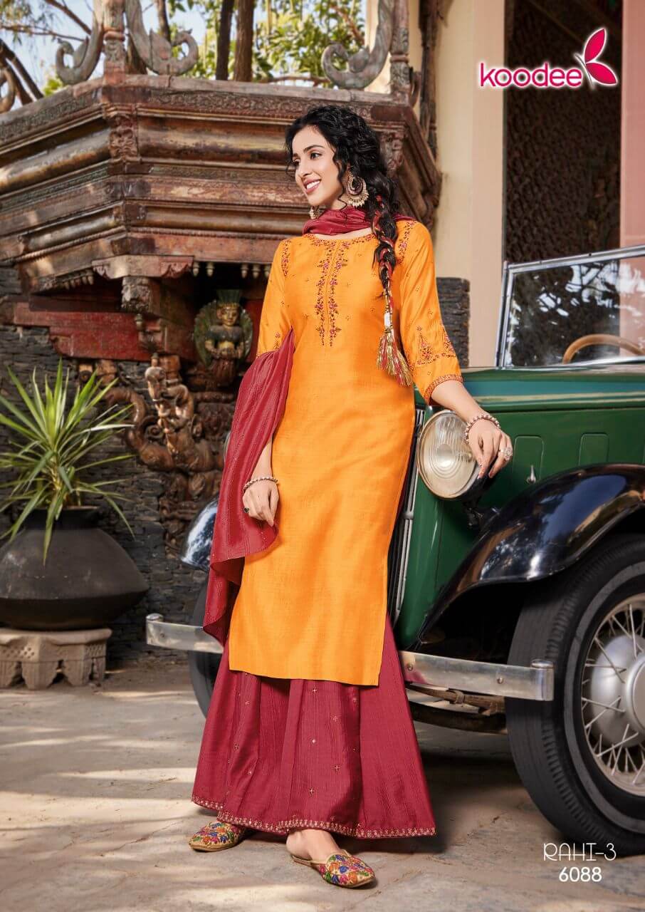 Koodee Rahi Vol 3 Top Bottom Dupatta Wholesale Catalog, Buy Full Catalog of Rahi Vol 3 Top Bottom Dupatta in Wholesale Price