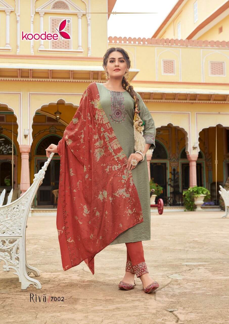 Koodee Riva vol 7 Kurti Pant Dupatta Set Catalog, Buy Koodee Riva vol 7 Kurti Pant Dupatta Set Full Catalog at Wholesale Rate Online