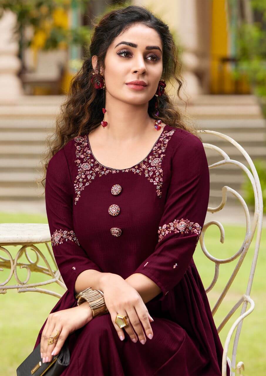 Koodee Shine Chinon A Line Kurtis Catalog in Wholesale Price, Buy Koodee Shine Chinon A Line Kurtis Full Catalog in Wholesale Price Online From Vadodara, Gujarat