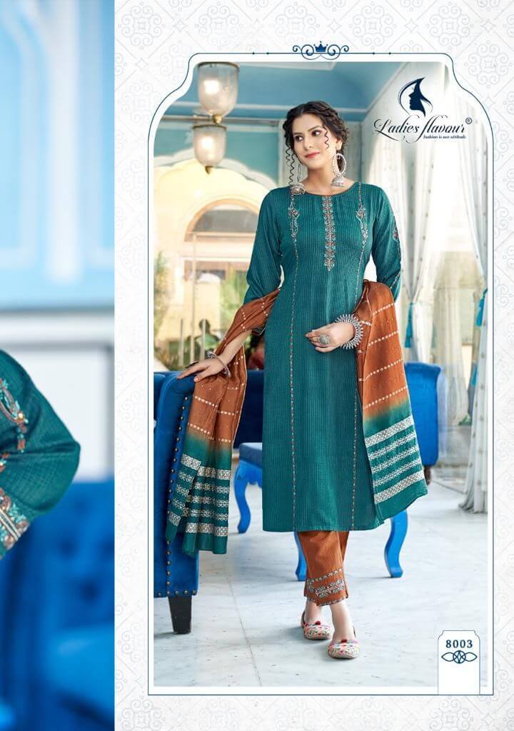 Ladies Flavour Aarohi vol 8 Top Bottom Dupatta Catalog, Buy Full Catalog Aarohi Vol 8 of Ladies Flavour Brand in Wholesale Price