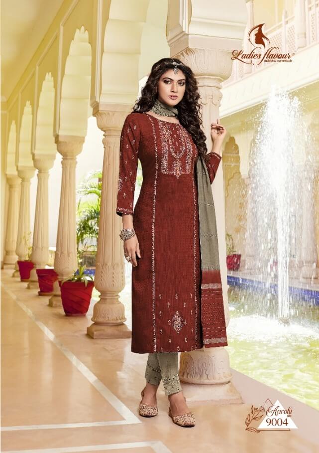 Ladies Flavour Aarohi vol 9 Embroidery Salwar Suits Catalog, Buy Ladies Flavour Aarohi vol 9 Embroidery Salwar Suits Full Catalog in Wholesale Price Online From Aarvee Creation From Vadodara