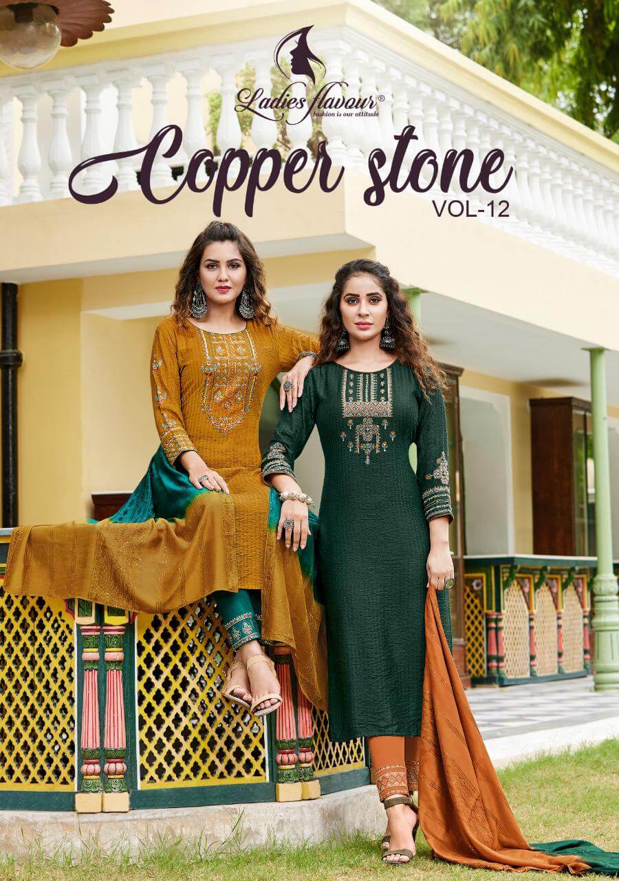 Ladies Flavour Copper Stone vol 12 Readymade Dress Wholesale Catalog