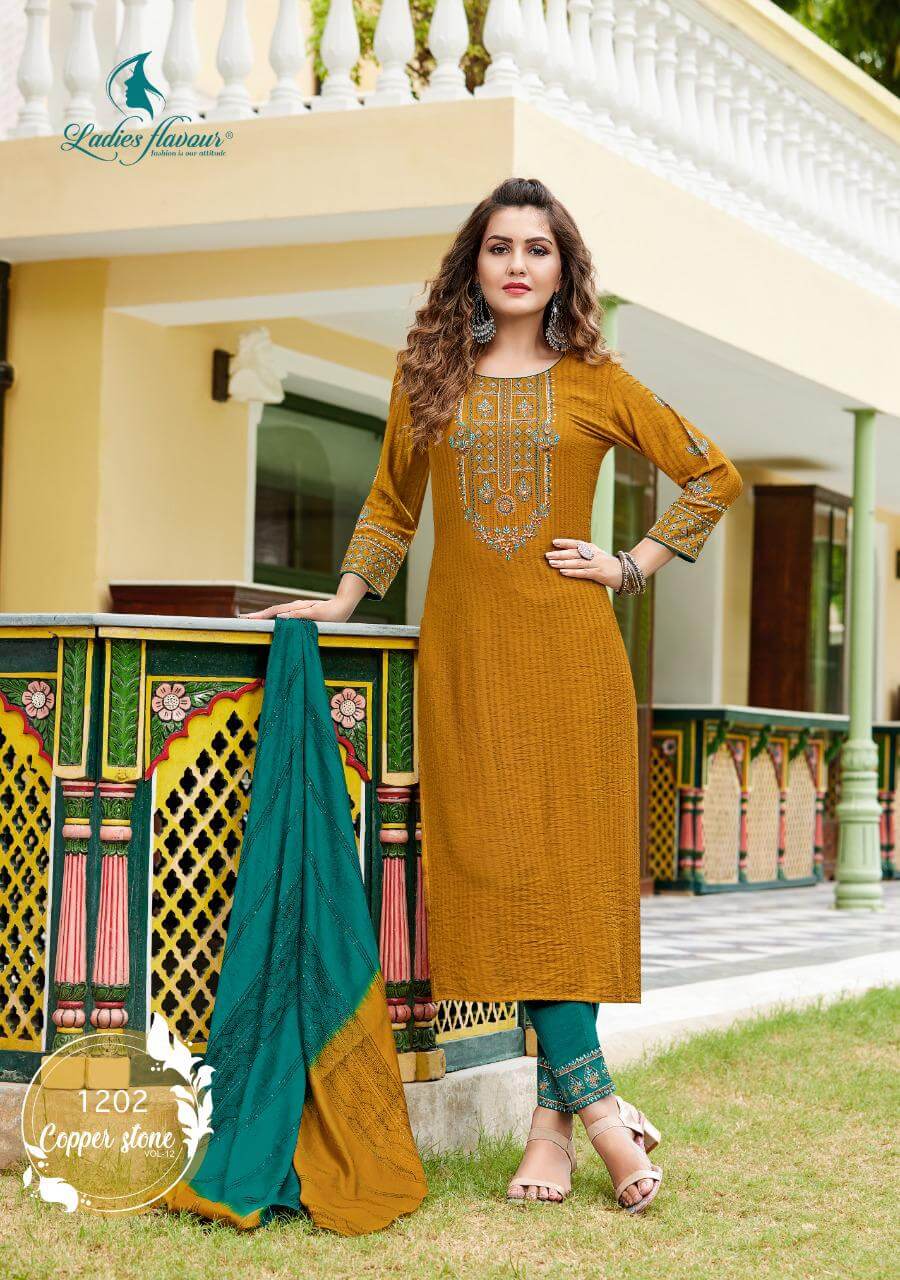 Ladies Flavour Copper Stone vol 12 Readymade Dress Wholesale Catalog, Buy Full Catalog of Readymade Dress Copper Stone vol 12 by Ladies Flavour Brand in Wholesale Price