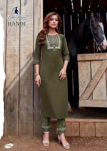 Handi Kurtis With Bottom Wholesale Catalogue By Brand Ladies Flavour, Buy Kurtis with bottom pair in Wholesale Price Online for Reselling