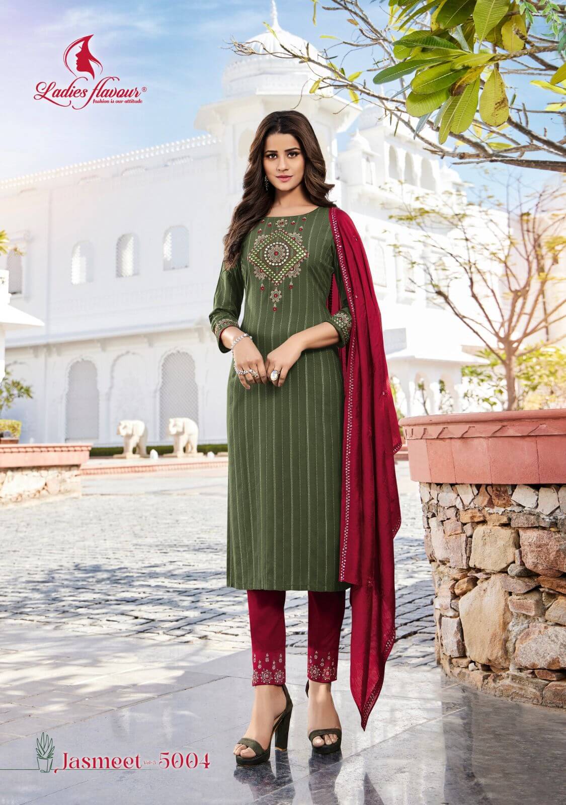 Ladies Flavour Jasmeet vol 4 Kurtis with Pant and Dupatta Catalog in Wholesale, Buy Ladies Flavour Jasmeet vol 4 Kurtis with Pant and Dupatta Full Catalog in Wholesale Price Online From Aarvee Creation