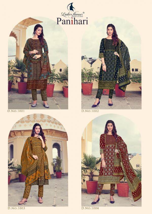 Ladies Flavour Panihari Chanderi Print Kurti Pant Dupatta Set Catalog, Buy Ladies Flavour Panihari Chanderi Print Kurti Pant Dupatta Set Full Catalog in Wholesale Price Online From Vadodara