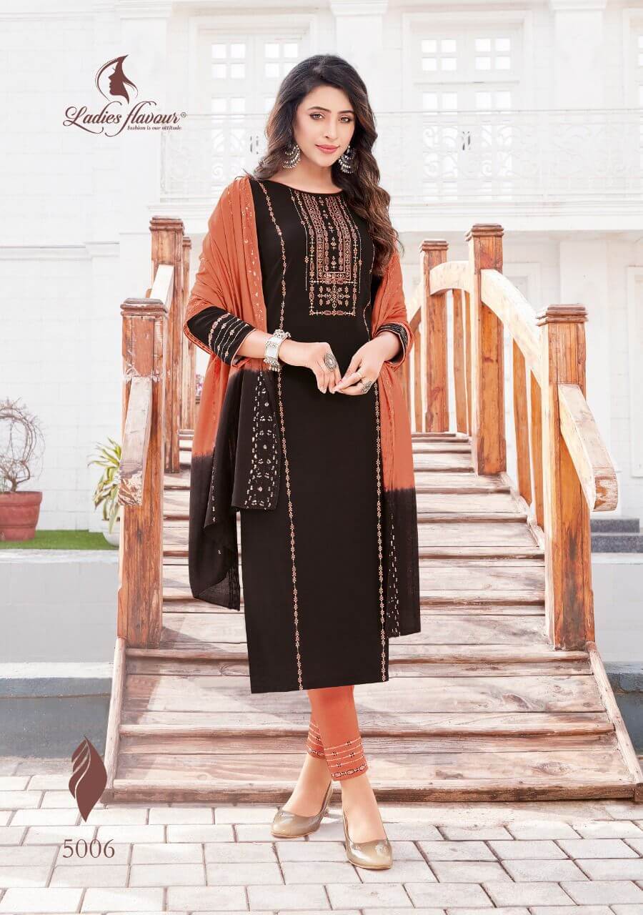 Ladies Flavour Pavitra vol 5 Top Bottom Dupatta Set Wholesale Catalog, Buy Ladies Flavour vol 5 Top Bottom Dupatta Set Full Catalog at Wholesale Price Online