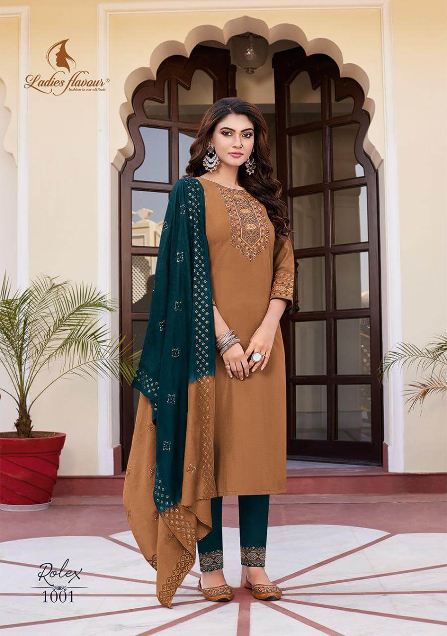 ladies flavour rolex salwar suits catalog in wholesale Aarvee