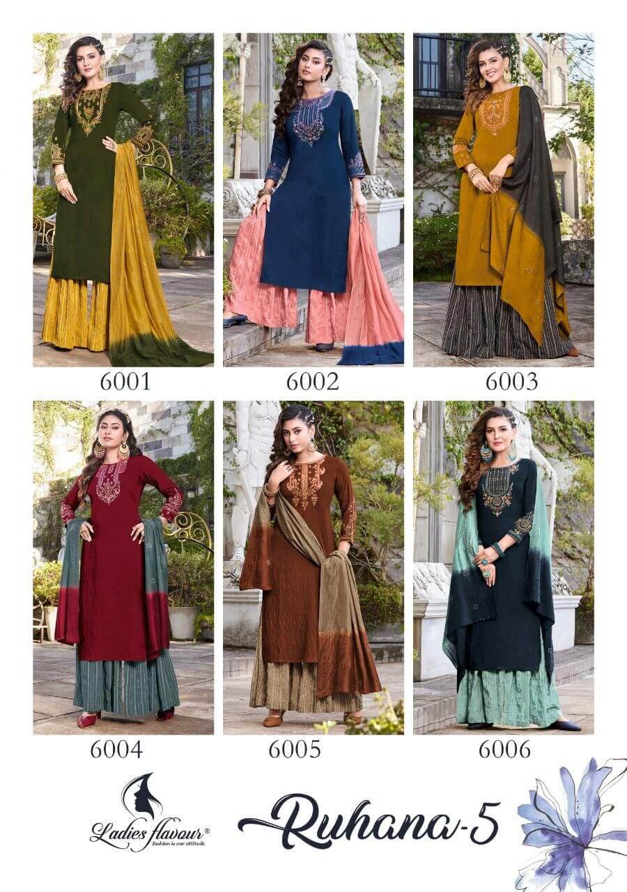 Ladies Flavour Ruhana vol 5 Kurti with Saharara and Dupatta Catalog, Buy Ladies Flavour Ruhana vol 5 Kurti with Saharara and Dupatta Full Catalog at Wholesale Price Online