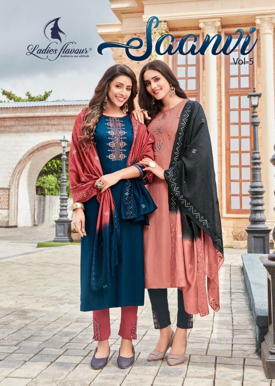 Ladies Flavour Saanvi vol 5 Ready Dress Wholesale Catalog, Buy Saanvi vol 5 Fully Stitched Dress Catalog in Wholesale Price Online